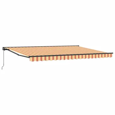vidaXL Retraktilna tenda večbarvno 450 × 300 cm Poliester in kovina