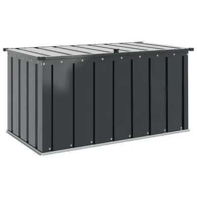 vidaXL Škatla za shranjevanje v vrtu Črna 101 x 56,5 x 50 cm Jeklo