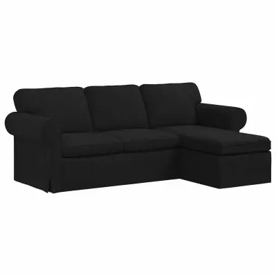 vidaXL Kavč Črna Splošne dimenzije: 215 x 138 x 80 cm (Š x G x V)