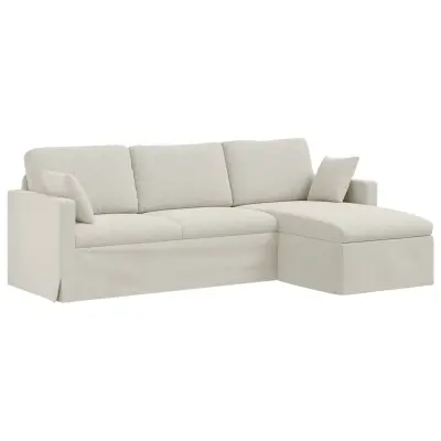 vidaXL Kavč krema Splošne dimenzije: 228 x 134 x 80 cm (Š x G x V)