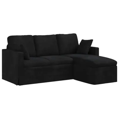 vidaXL Kavč Črna Splošne dimenzije: 178 x 134 x 80 cm (Š x G x V)