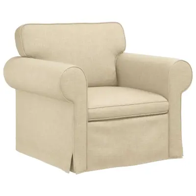 vidaXL Kavč krema Splošne dimenzije: 95 x 82 x 80 cm (Š x G x V) Žamet