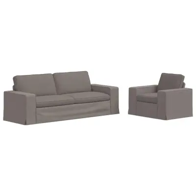 vidaXL Kavč 2 pcs Taupe