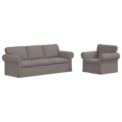 vidaXL Kavč 2 pcs Taupe