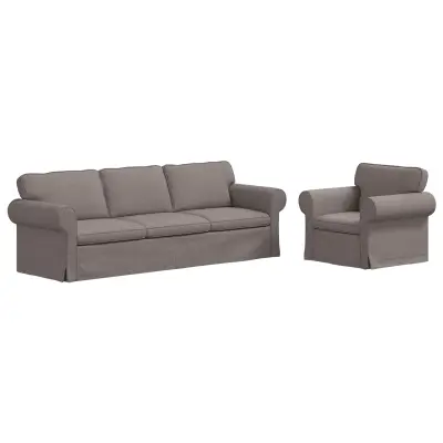 vidaXL Kavč 2 pcs Taupe