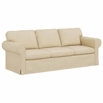 vidaXL Kavč krema Splošne dimenzije: 215 x 82 x 80 cm (Š x G x V)