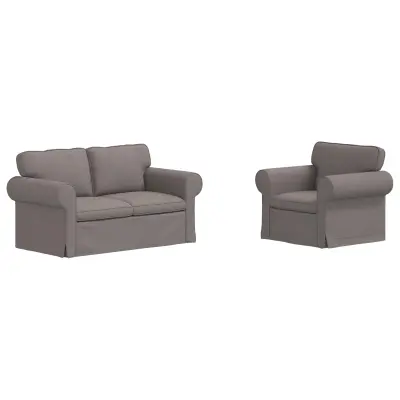 vidaXL Kavč 2 pcs Taupe