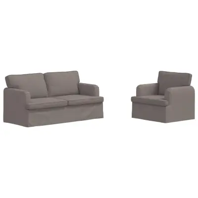 vidaXL Kavč 2 pcs Taupe