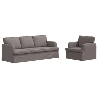 vidaXL Kavč 2 pcs Taupe