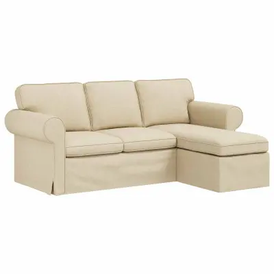 vidaXL Kavč krema Splošne dimenzije: 195 x 138 x 80 cm (Š x G x V)