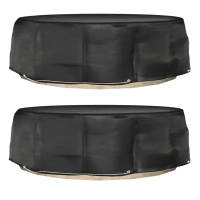 vidaXL Prevleka za ležalnik 2 kosa 10 obročkov Ø236x67 cm okrogla