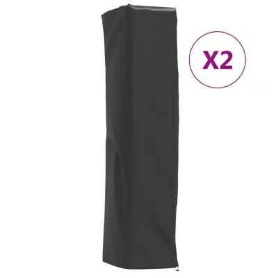 vidaXL Prevleka za grelnik 2 kosa stožec črna 58x58x228 cm 420D oxford