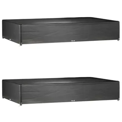 vidaXL Prevleka za vrtno pohištvo 2 kosa 325x205x60 cm pravokotna