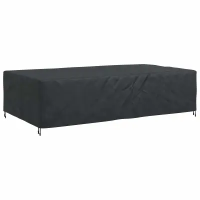 vidaXL Prevleka za zunanje pohištvo Črna 305 x 190 x 85 cm 420D