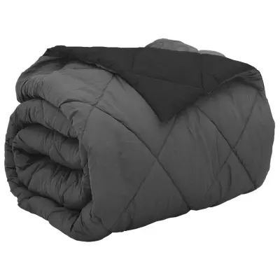 vidaXL Polna celoletna prevleka Črna in anthracit 220 x 200 cm