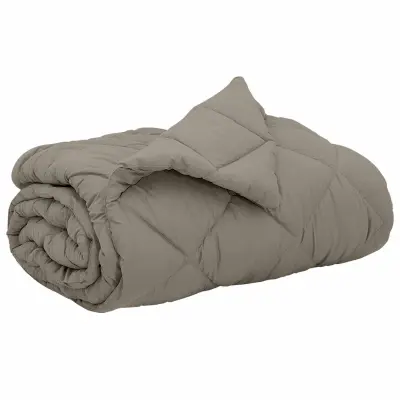 vidaXL Polna celoletna prevleka Svetlo siva 240 x 260 cm Mikrovlakna