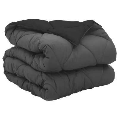 vidaXL Polna celoletna prevleka Črna in anthracit 200 x 135 cm