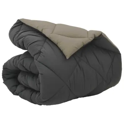 vidaXL Zimska posteljnina Svetlo siva in antracit 220 x 135 cm