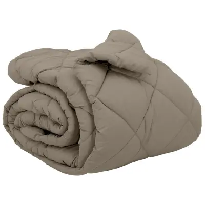 vidaXL Zimska posteljnina Svetlo siva 220 x 200 cm Mikrovlakna