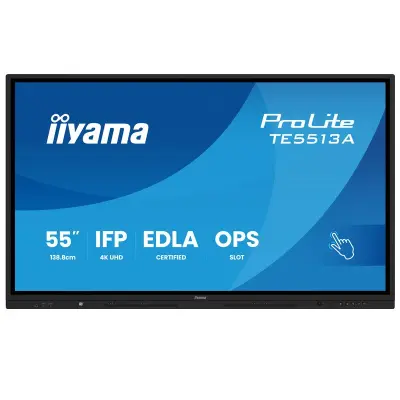 Monitor IIYAMA ProLite TE5513A-B1AG, 138,8 cm (54,6"), UHD, IPS, na dotik, informacijski/interaktivni
