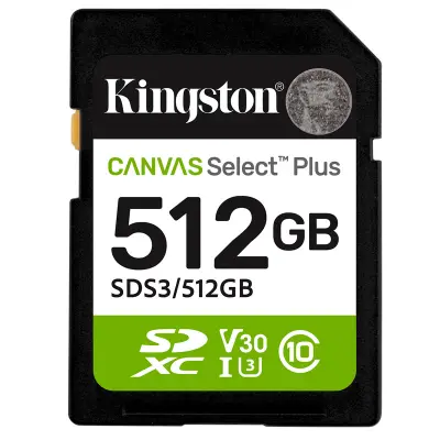 KINGSTON Canvas Select Plus SD 512GB Class10 UHS-I SDS3/512GB spominska kartica