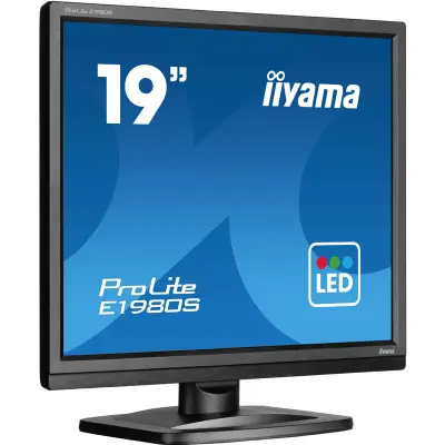 Monitor IIYAMA ProLite E1980S-B1, 48 cm (19"), 1280x1024, TN, 75 Hz, HDMI/DP, zvočniki
