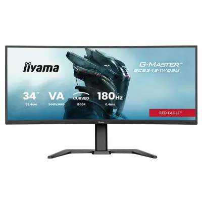 Monitor IIYAMA Red Eagle G-master GCB3484WQSU-B1, 86,4 cm (34"), UWQHD, VA, 180 Hz, FreeSync, ukrivljen