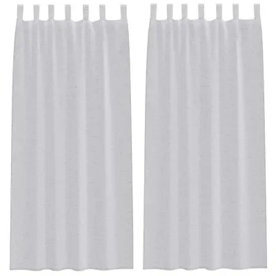vidaXL Voile zavesa 2 pcs Svetlo siva 225 x 140 cm Poliester