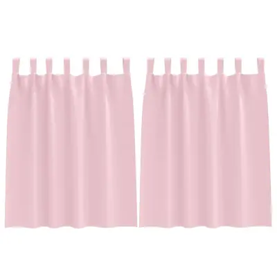 vidaXL Zavese za zatemnitev z obroči 2 pcs Baby roza 140 x 140 cm