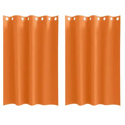 vidaXL Zavese za zatemnitev z obroči 2 pcs Svetlo oranžna 175 x 140 cm