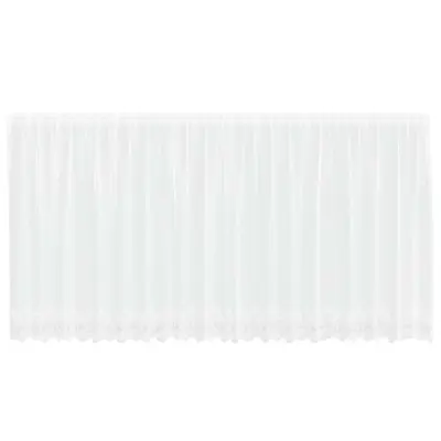 vidaXL Čipkasta Zavesa z zavesami Bela 180 x 500 cm Poliester