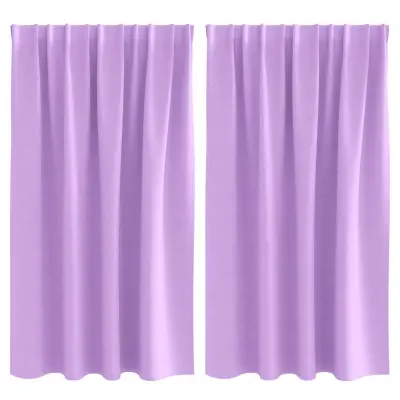 vidaXL Zavese za zatemnitev z obroči 2 pcs Vijolična 140 x 140 cm