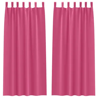 vidaXL Zavese za zatemnitev z obroči 2 pcs Svetlo roza 245 x 140 cm
