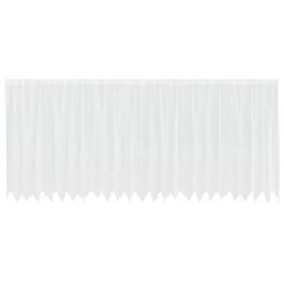 vidaXL Čipkasta Zavesa z zavesami Bela 140 x 600 cm Poliester