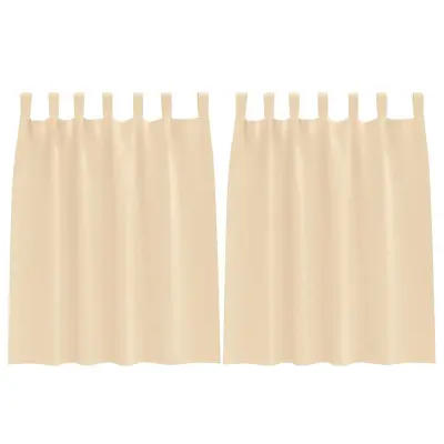 vidaXL Zavese za zatemnitev z obroči 2 pcs krema 140 x 140 cm