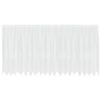 vidaXL Čipkasta Zavesa z zavesami Bela 140 x 500 cm Poliester