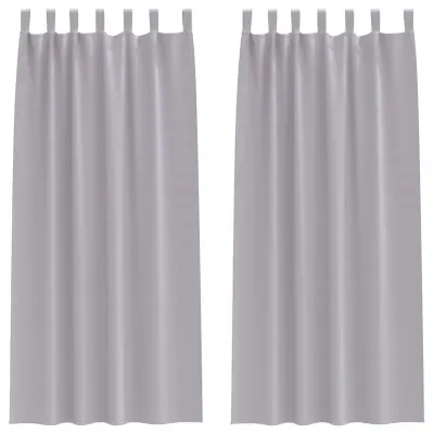 vidaXL Zavese za zatemnitev z obroči 2 pcs Kovinsko siva 260 x 140 cm