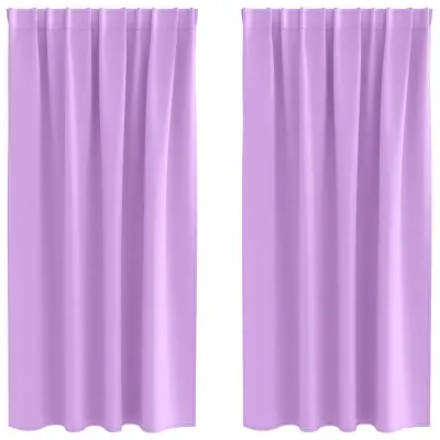 vidaXL Zavese za zatemnitev z obroči 2 pcs Vijolična 175 x 140 cm