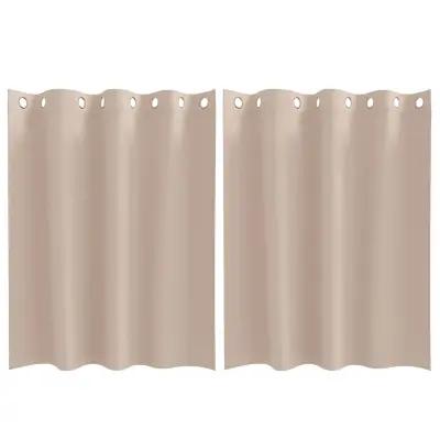 vidaXL Zavese za zatemnitev z obroči 2 pcs Taupe 140 x 140 cm