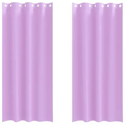 vidaXL Zavese za zatemnitev z obroči 2 pcs Vijolična 225 x 140 cm