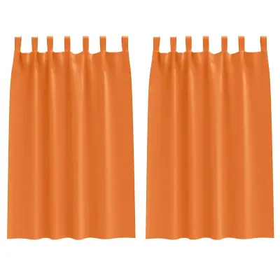 vidaXL Zavese za zatemnitev z obroči 2 pcs Svetlo oranžna 175 x 140 cm