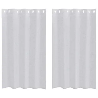 vidaXL Voile zavesa 2 pcs Svetlo siva 175 x 140 cm Poliester