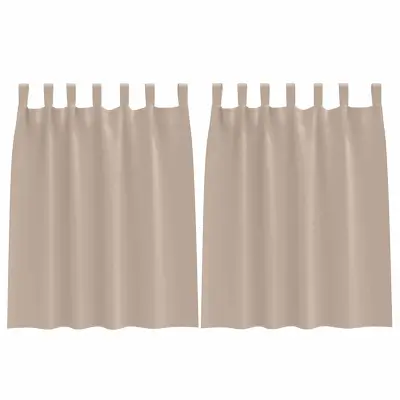 vidaXL Zavese za zatemnitev z obroči 2 pcs Taupe 140 x 140 cm