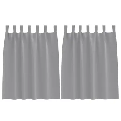 vidaXL Zavese za zatemnitev z obroči 2 pcs Svetlo siva 140 x 140 cm