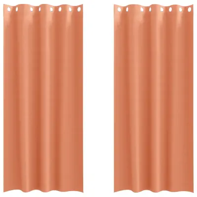 vidaXL Zavese za zatemnitev z obroči 2 pcs Terakota 245 x 140 cm