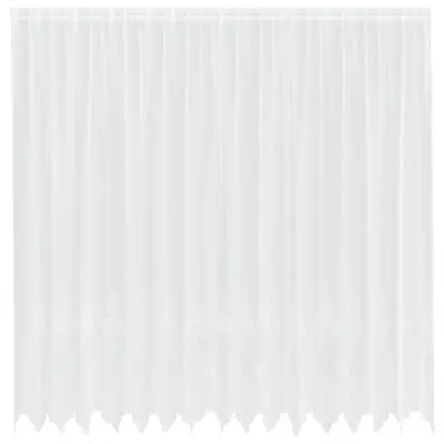 vidaXL Čipkasta Zavesa z zavesami Bela 240 x 400 cm Poliester