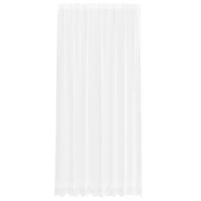 vidaXL Čipkasta Zavesa z zavesami Bela 280 x 200 cm Poliester