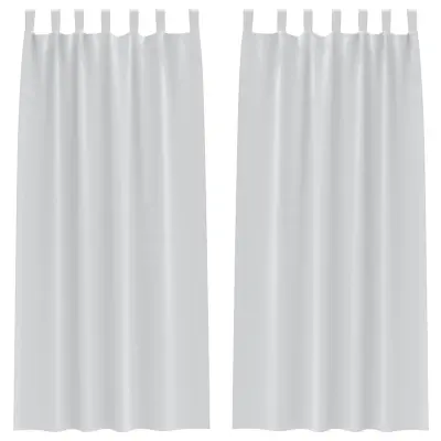 vidaXL Zavese za zatemnitev z obroči 2 pcs Bleda siva 245 x 140 cm