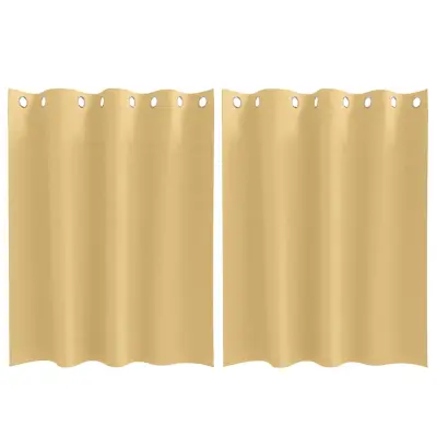 vidaXL Zavese za zatemnitev z obroči 2 pcs Bež 140 x 140 cm Poliester