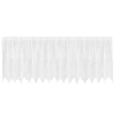 vidaXL Čipkasta Zavesa z zavesami Bela 120 x 400 cm Poliester